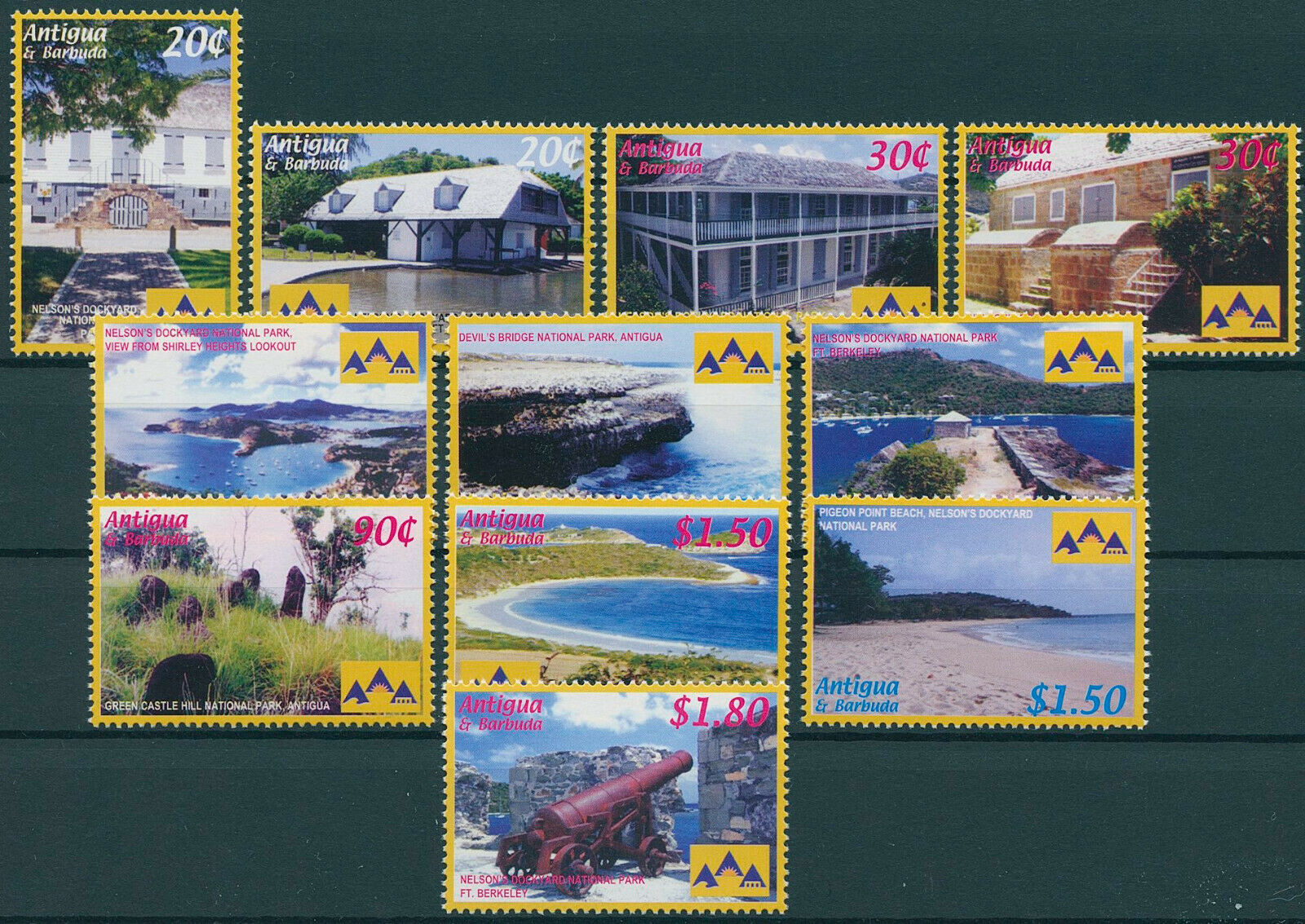 Antigua & Barbuda 2006 MNH Landscapes Stamps National Parks Beaches 11v Set