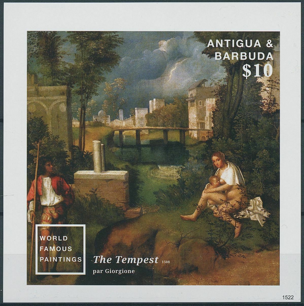 Antigua & Barbuda 2015 MNH Art Stamps World Famous Paintings 1v IMPF S/S