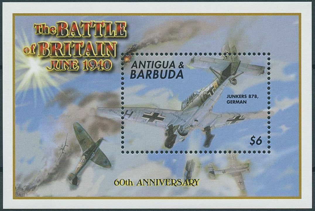 Antigua & Barbuda 2000 MNH Military Stamps WWII WW2 Battle of Britain 1v S/S I
