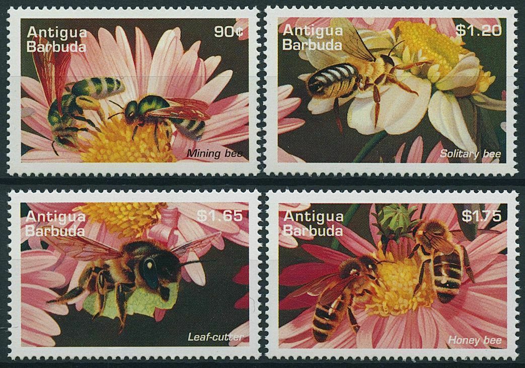 Antigua & Barbuda 1995 MNH Bees Stamps Mining Honey Bee Insects 4v Set