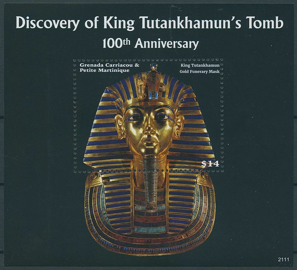 Grenada Grenadines 2021 MNH Archaeology Stamps King Tutankhamun Tomb 1v S/S