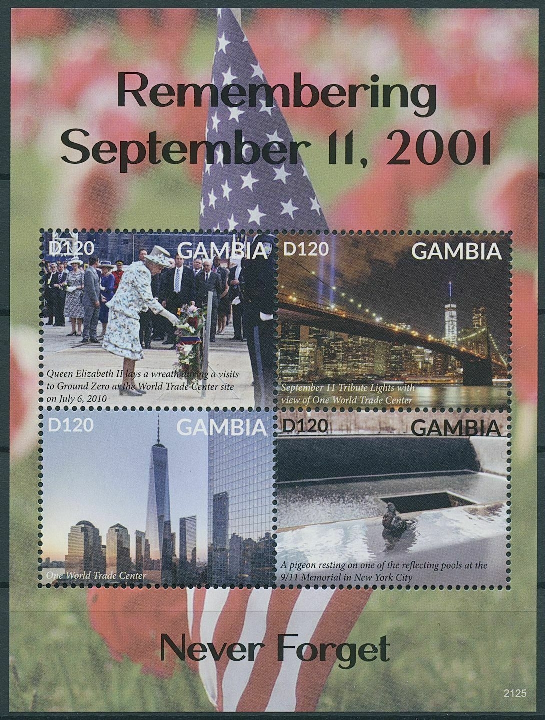 Gambia 2021 MNH September 11 Stamps Architecture One World Trade Center 4v M/S