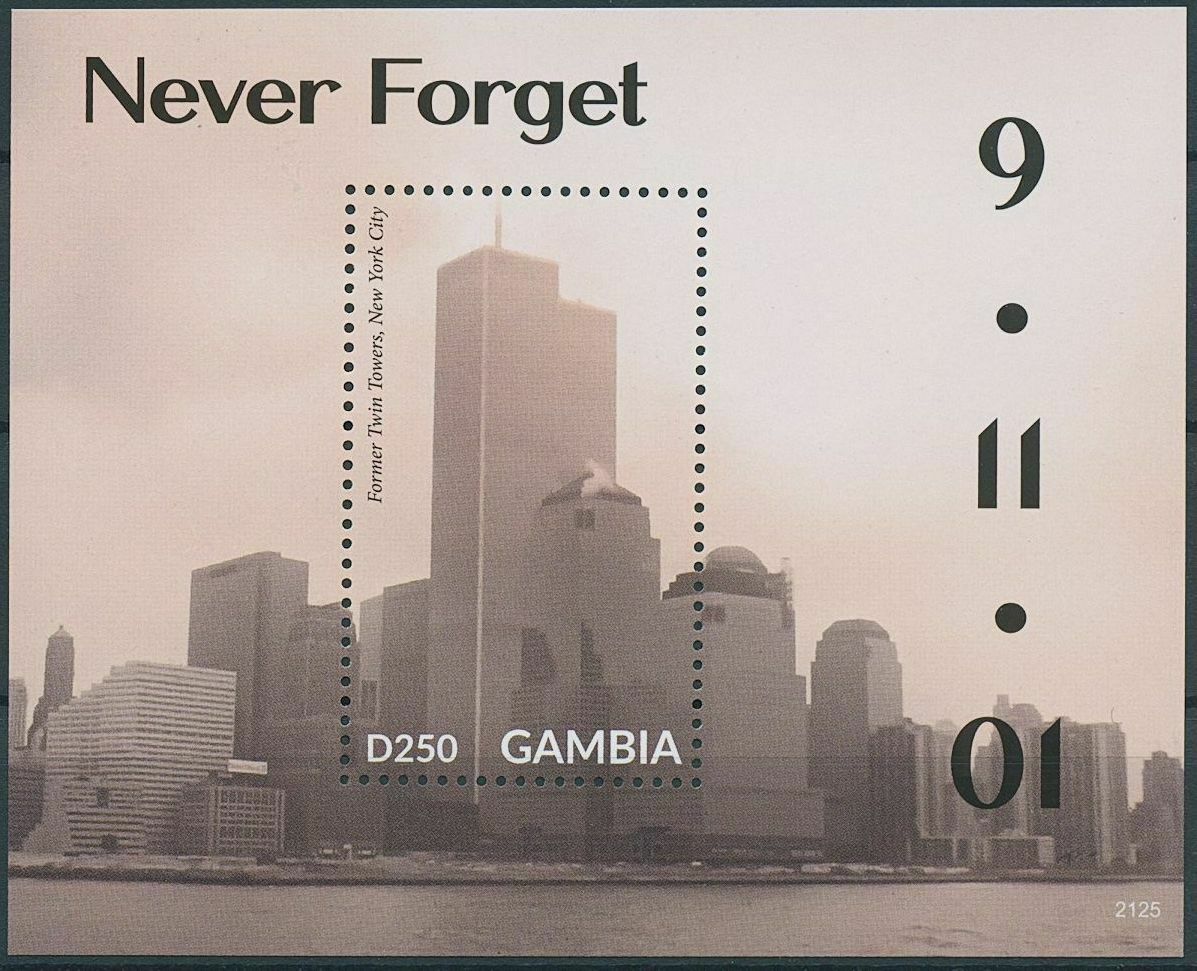Gambia 2021 MNH September 11 Stamps Architecture Twin Towers Landmarks 1v S/S