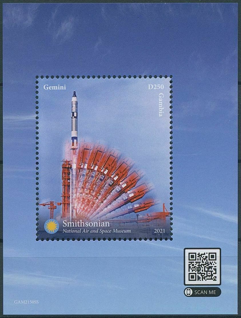 Gambia 2021 MNH Space Stamps Smithsonian Museum Project Gemini NASA 1v S/S I