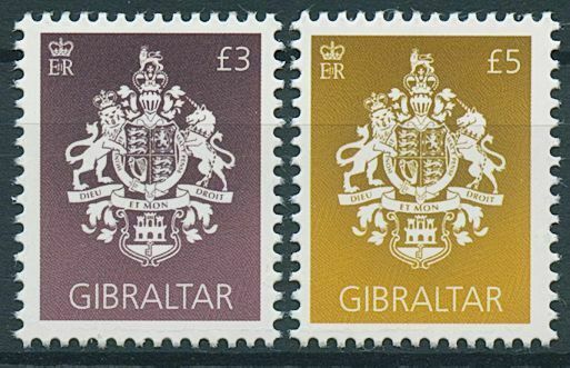 Gibraltar 2021 MNH Definitives Stamps Crests Coat of Arms Add Values 2v S/A Set