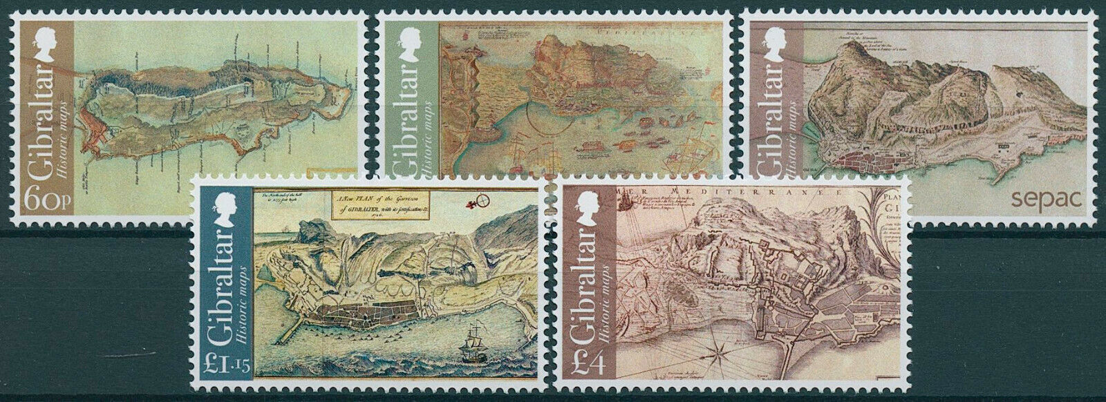 Gibraltar 2021 MNH Cartography Stamps Historic Maps SEPAC 5v Set