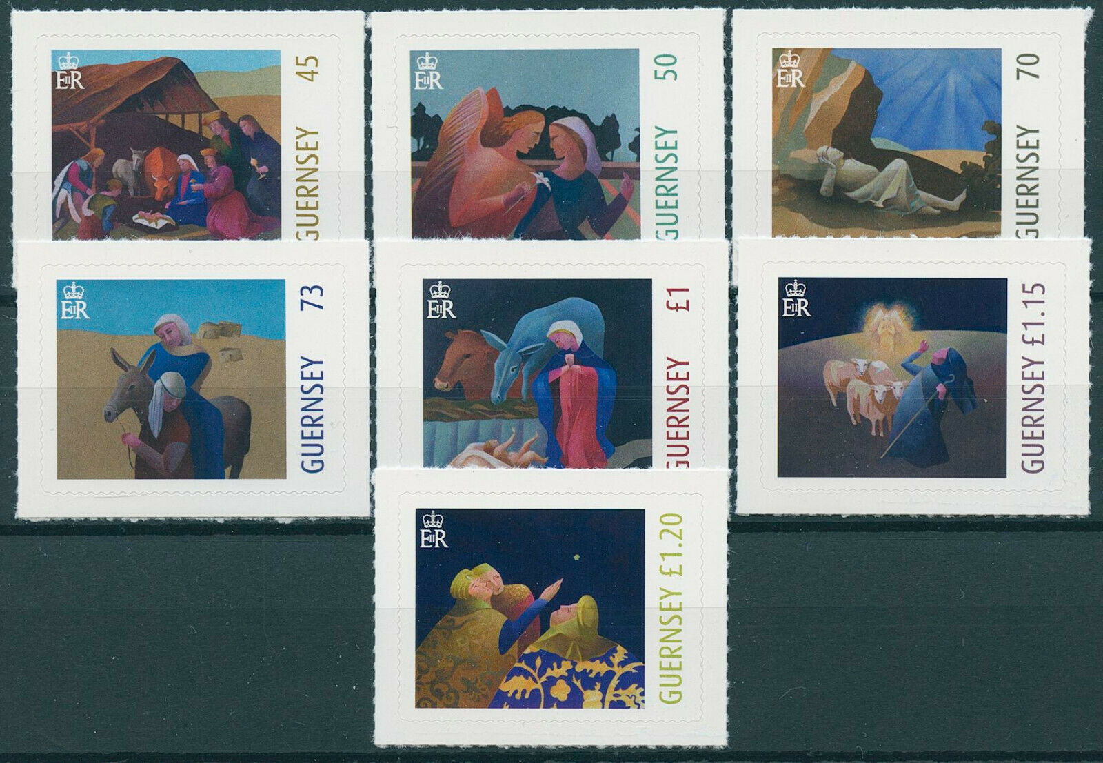 Guernsey 2021 MNH Christmas Stamps Nativity Jesus Wise Men Magi 7v S/A Set