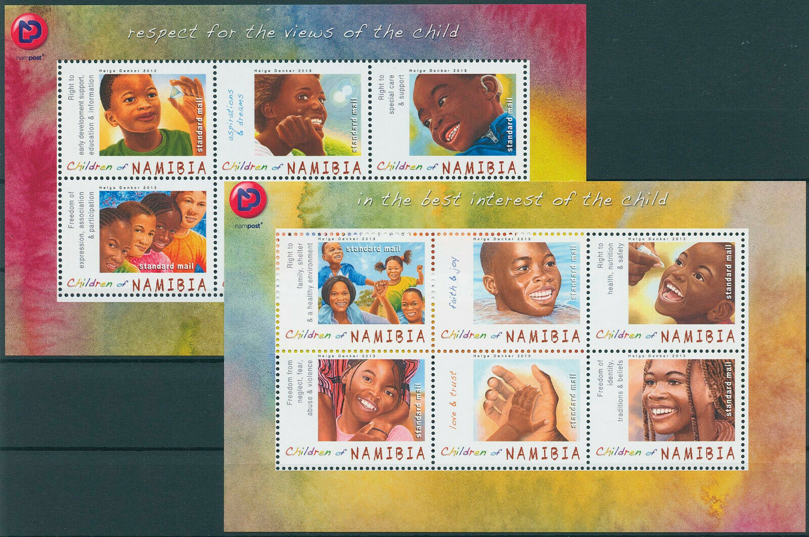 Namibia 2013 MNH Cultures Stamps Children Children's Rights Education 2x 6v M/S