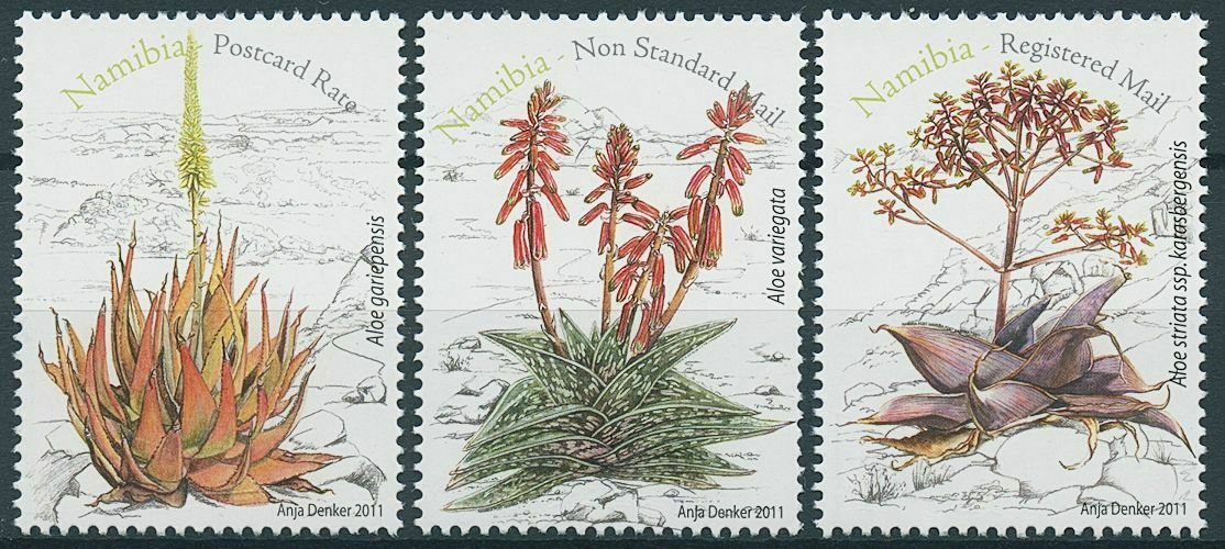 Namibia 2011 MNH Plants Stamps Aloes Aloe variegata Nature 3v Set