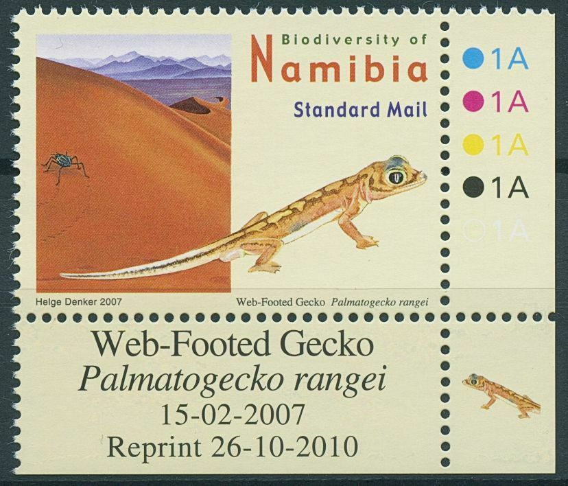 Namibia 2010 MNH Reptiles Stamps Web-Footed Gecko R/P Lizards Geckos 1v Set