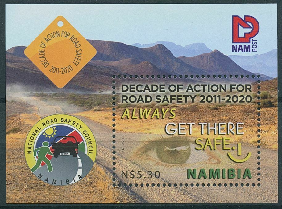 Namibia 2011 MNH Landscapes Stamps Road Safety Deserts Mountains 1v M/S