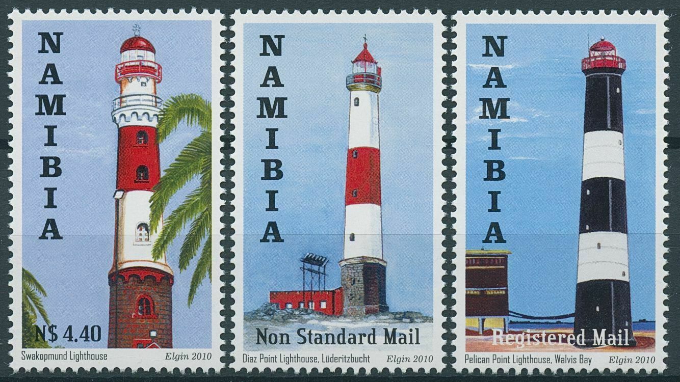 Namibia 2010 MNH Architecture Stamps Lighthouses Swakopmund Lighthouse 3v Set