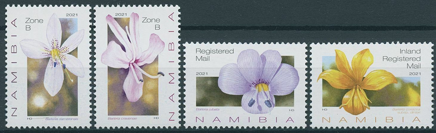 Namibia 2021 MNH Flora Stamps Barleria Flowers of Namibia Nature 4v Set B