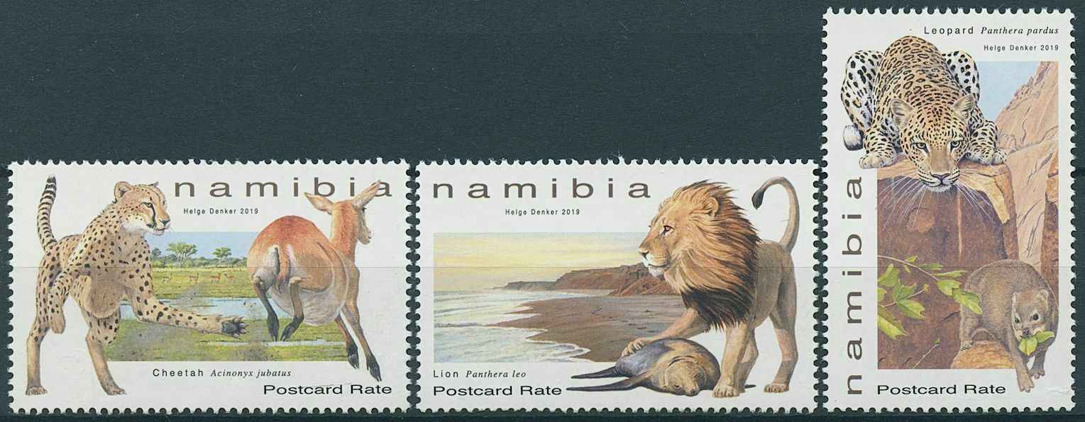 Namibia 2019 MNH Wild Animals Stamps Large Felines Lions Leopards Cheetah 3v Set