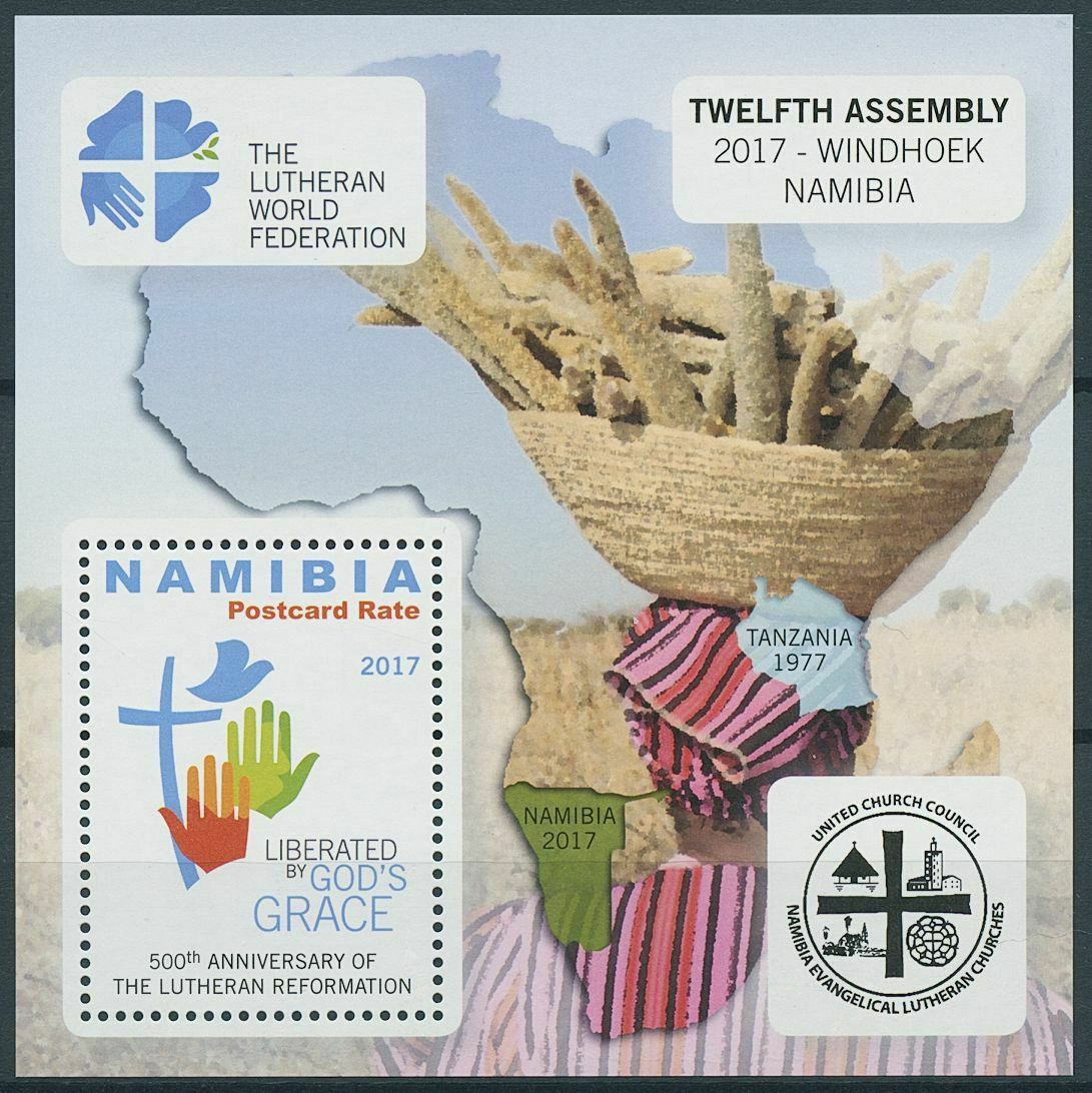 Namibia 2017 MNH Religion Stamps Lutheran Reformation 500th Anniversary 1v M/S