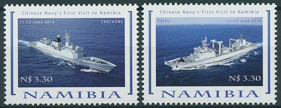 Namibia 2014 MNH Ships Stamps Chinese Navy's First Visit Taihu Nautical 2v Set