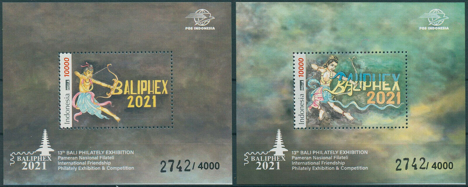 Indonesia 2021 MNH Stamps Baliphex 13th Bali Phillately Exhbition 2x 1v M/S