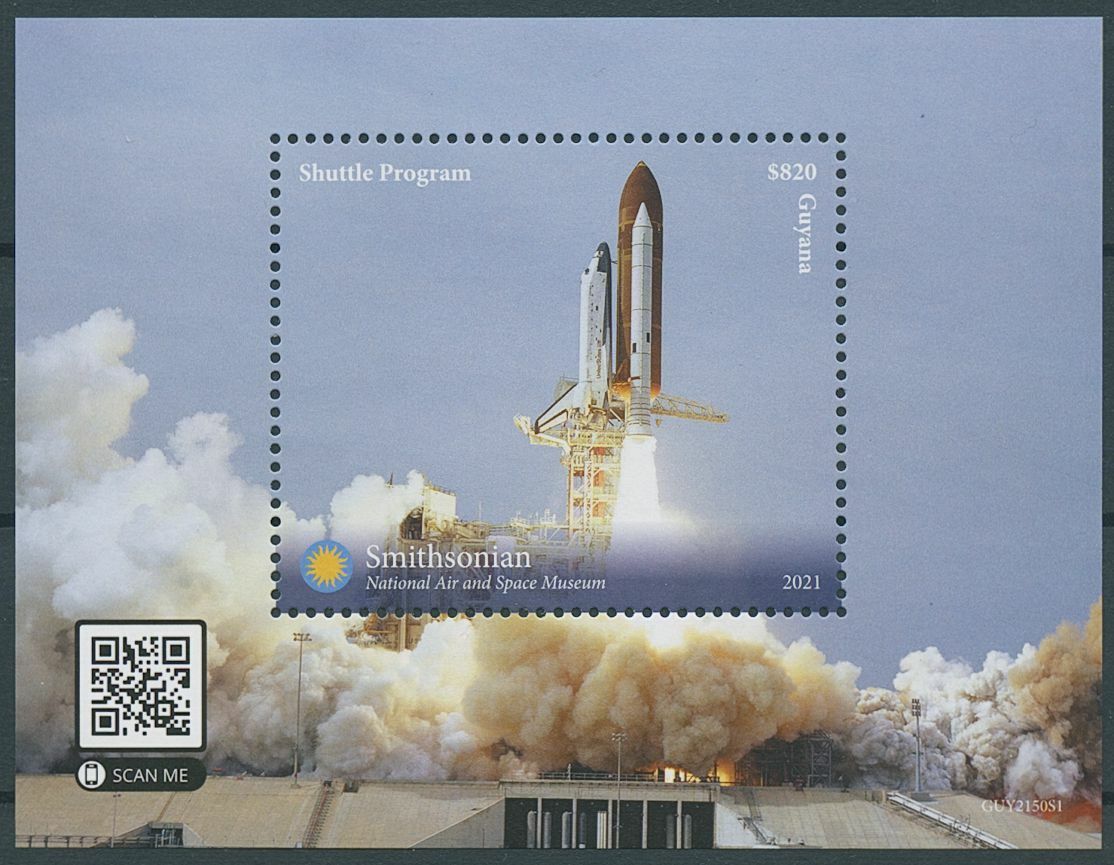 Guyana 2021 MNH Space Stamps Shuttle Program Smithsonian Museums 1v S/S II