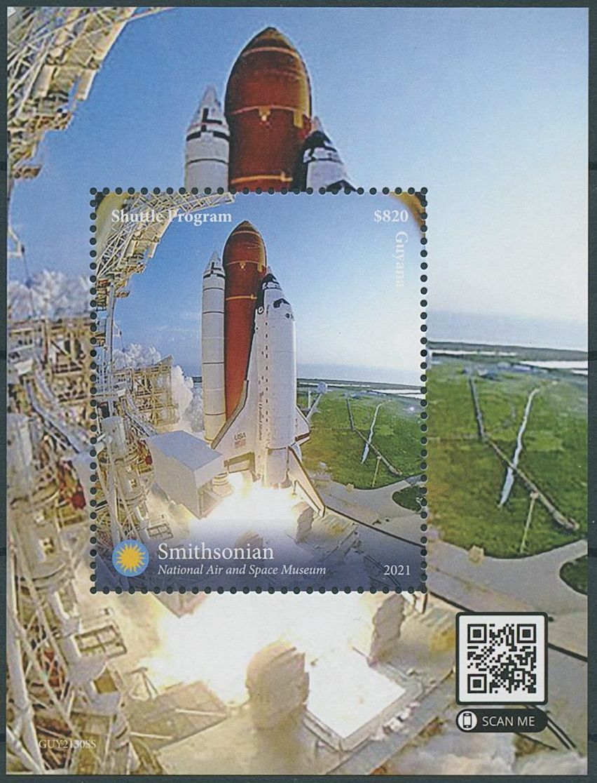 Guyana 2021 MNH Space Stamps Shuttle Program Smithsonian Museums 1v S/S I