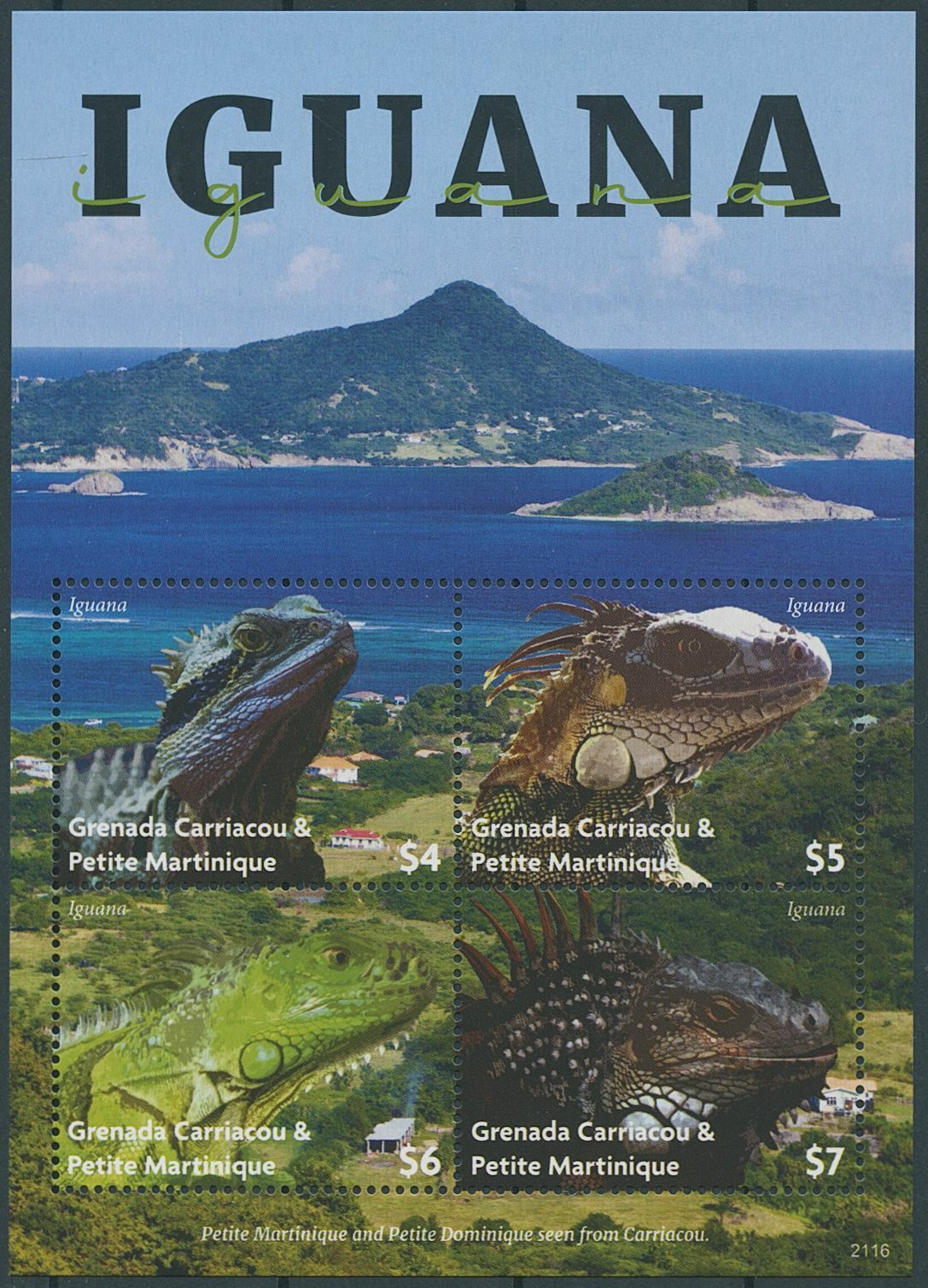 Grenadines Grenada 2021 MNH Reptiles Stamps Lizards Iguanas Iguana 4v M/S