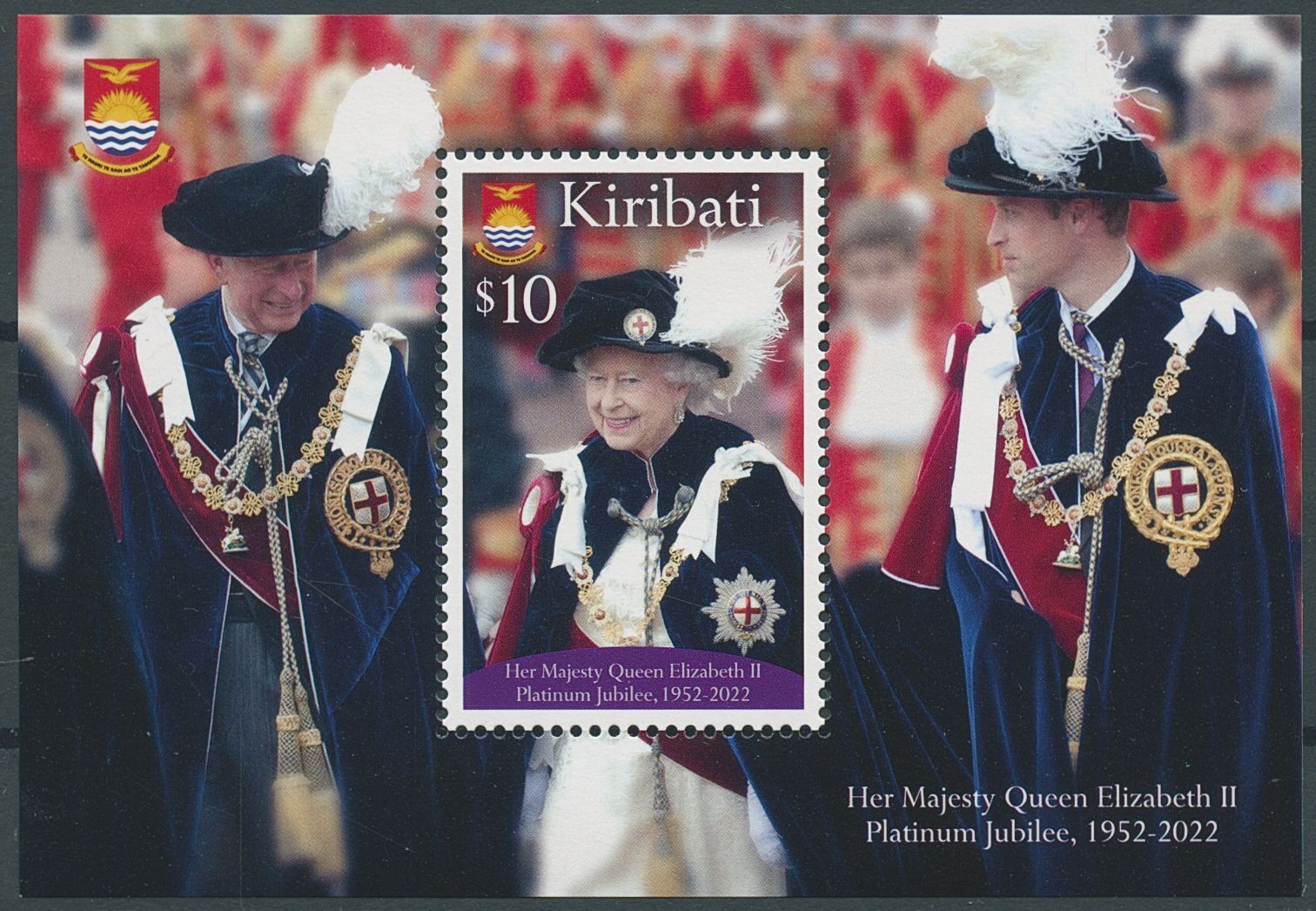 Kiribati 2022 MNH Royalty Stamps Queen Elizabeth II Platinum Jubilee 1v M/S