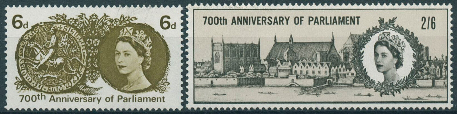 GB 1965 MNH Architecture Stamps Simon de Montfort's Parliament 700 Years 2v Set