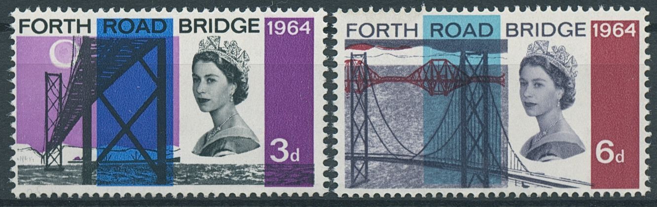 GB 1964 MNH Architecture Stamps Opening Forth Road Bridge Bridges 2v Set