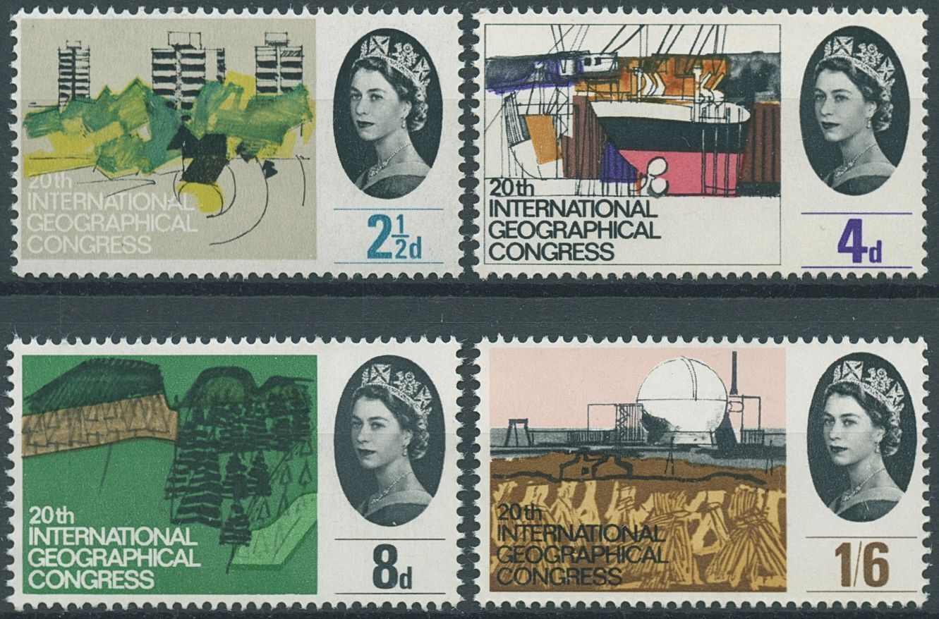 GB 1964 MNH Architecture Stamps 20th International Geographical Congress 4v Set