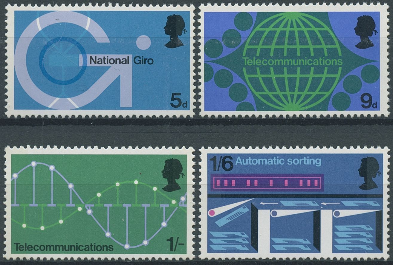 GB 1969 MNH Postal Services Stamps Post Office Technology Telecoms Giro 4v Set