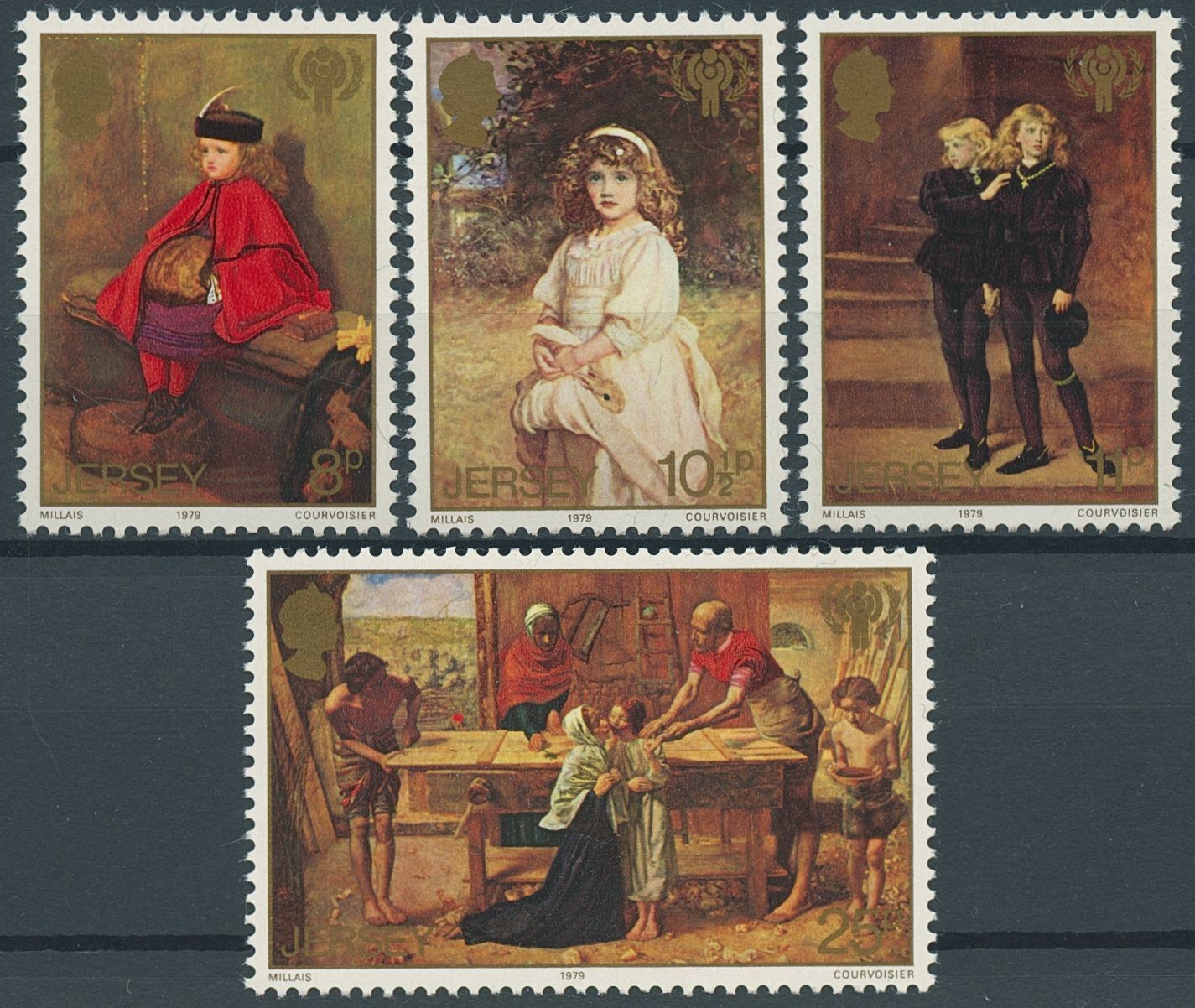 Jersey 1979 MNH Art Stamps Sir John Millais Paintings Intl Year of Child 4v Set