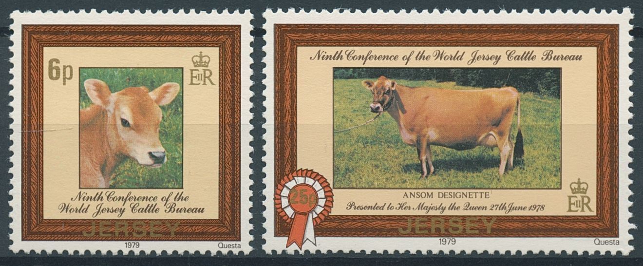 Jersey 1979 MNH Cows Stamps Ninth Conference World Jersey Cattle Bureau 2v Set