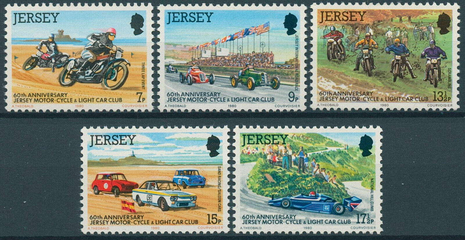 Jersey 1980 MNH Motorcycles Stamps Jersey Motorcycle & Light Car Club 5v Set