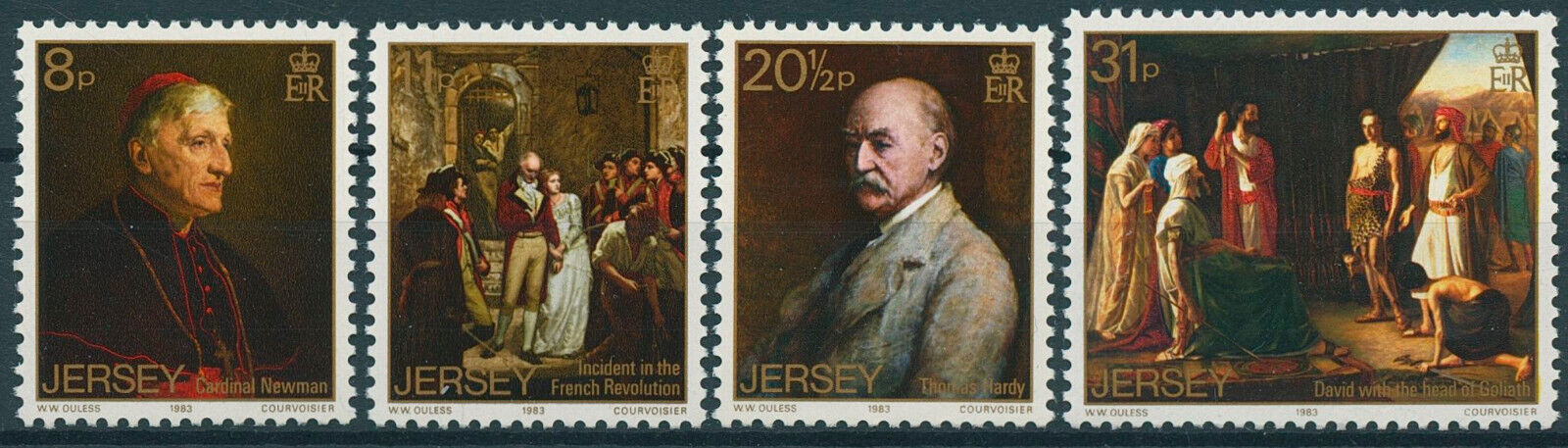 Jersey 1983 MNH Art Stamps Walter Ouless Paintings 50th Memorial Anniv 4v Set