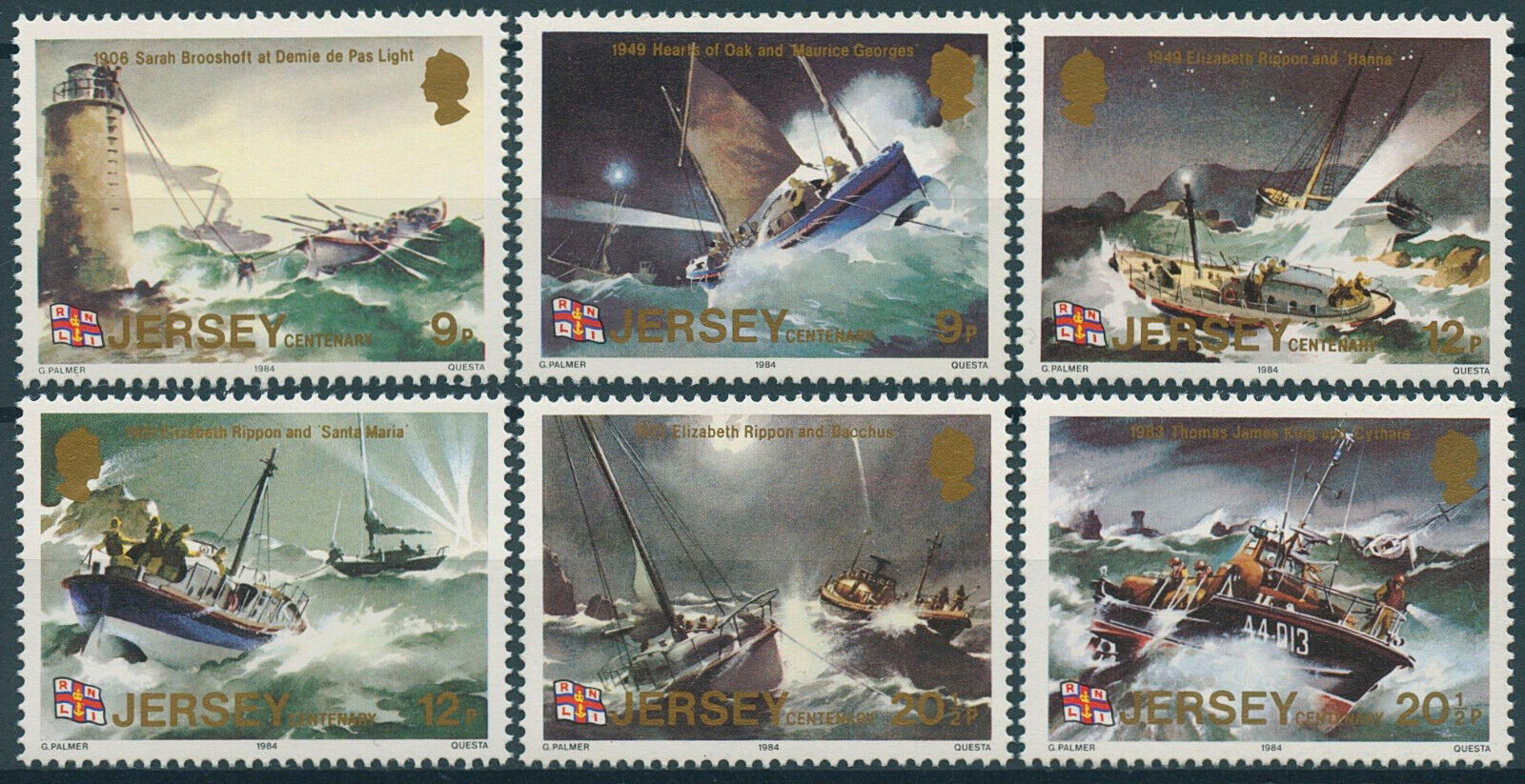 Jersey 1984 MNH Ships Stamps Jersey RNLI Lifeboat Station Nautical 6v Set