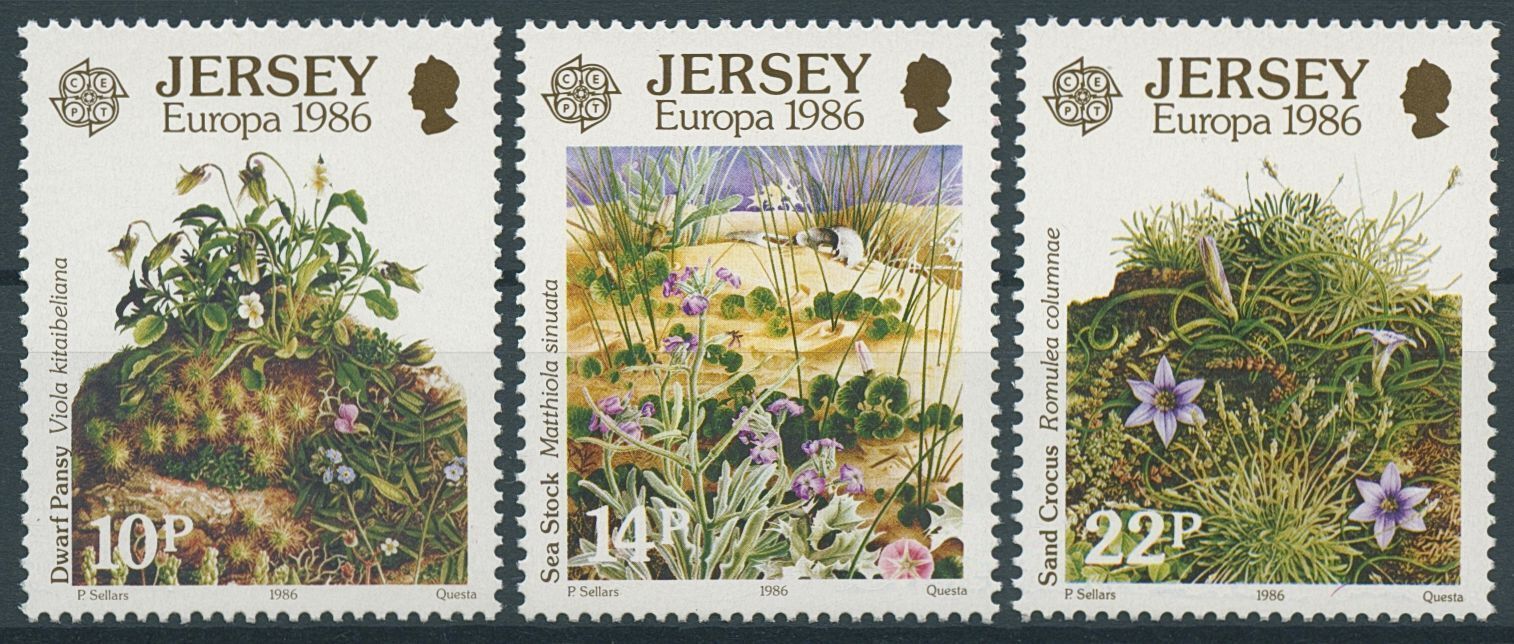 Jersey 1986 MNH Europa Stamps Environmental Conservation Flowers Plants 3v Set