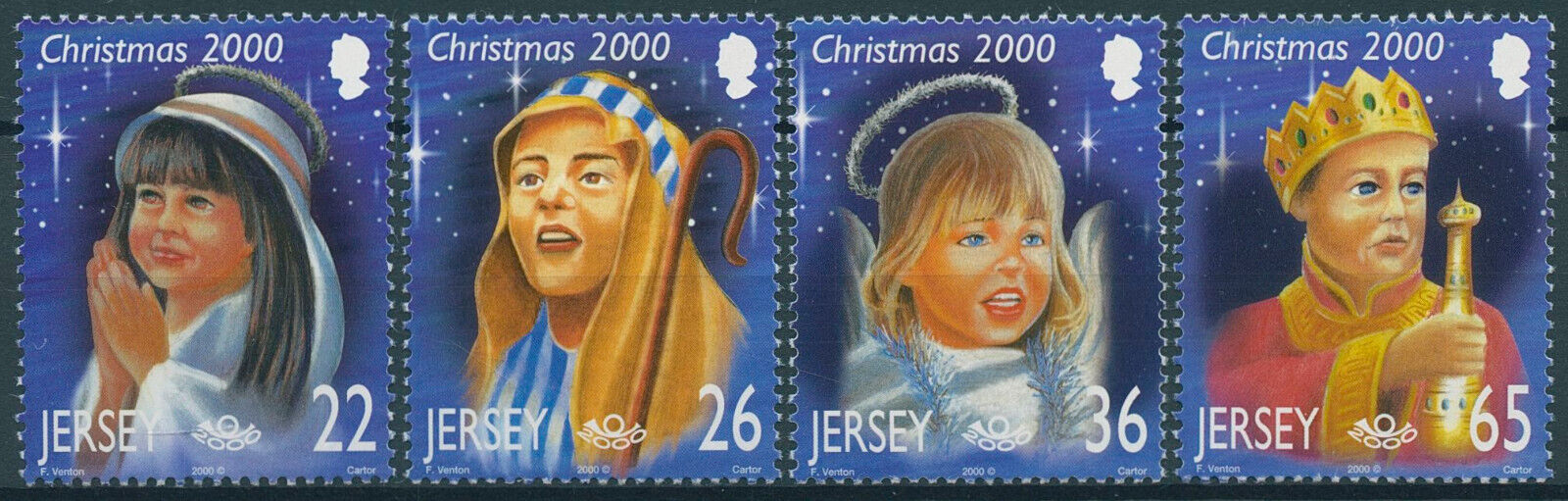 Jersey 2000 MNH Christmas Stamps Nativity Plays 4v Set