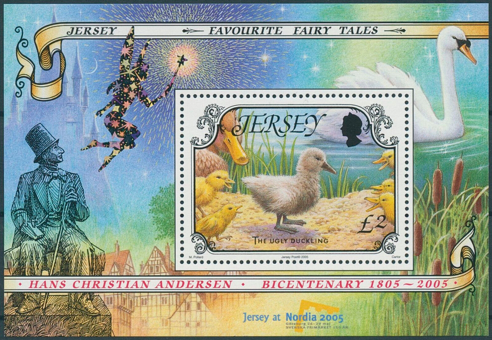 Jersey 2005 MNH Fairy Tales Stamps Hans Christian Andersen Nordia 2005 1v M/S