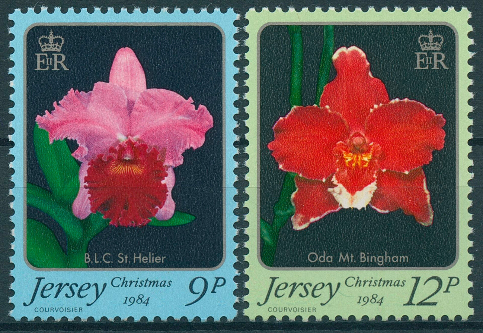 Jersey 1984 MNH Christmas Stamps Flowers Orchids Flora Nature 2v Set