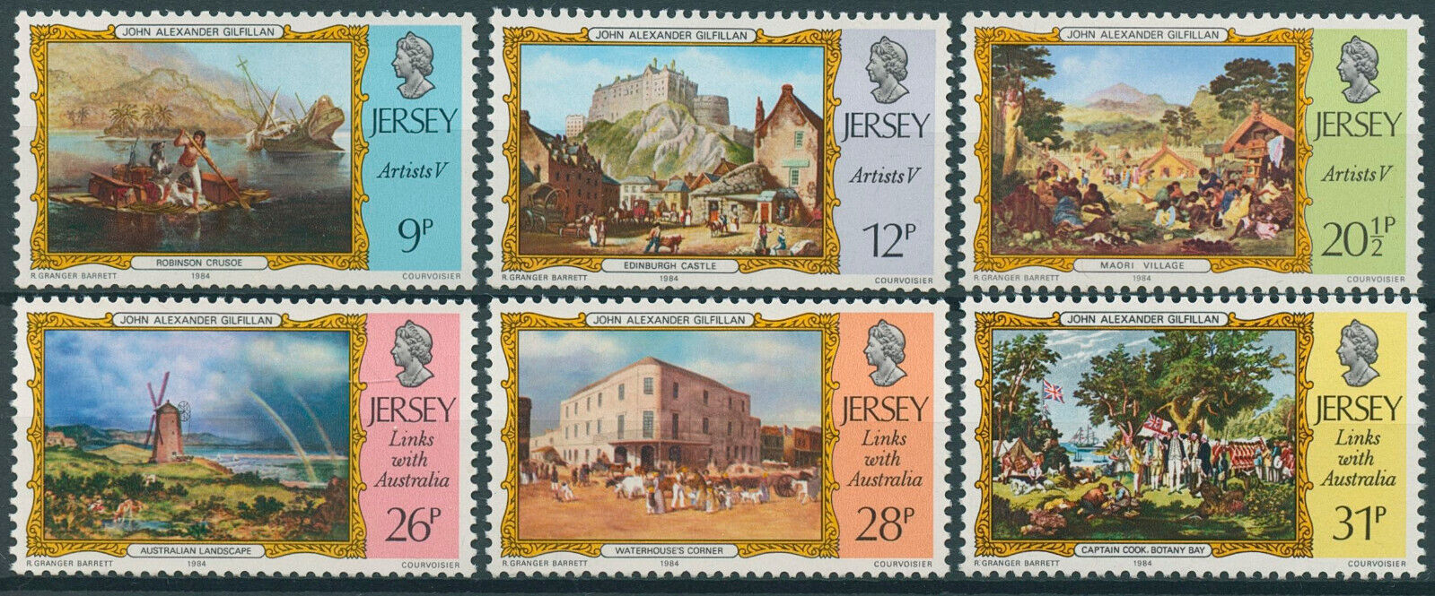 Jersey 1984 MNH Art Stamps Links with Australia Paintings John Gilfillan 6v Set