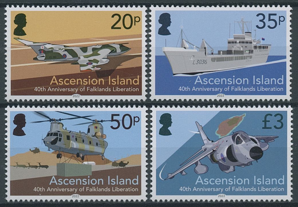Ascension Island 2022 MNH Military Stamps Liberation Falklands War Ships 4v Set