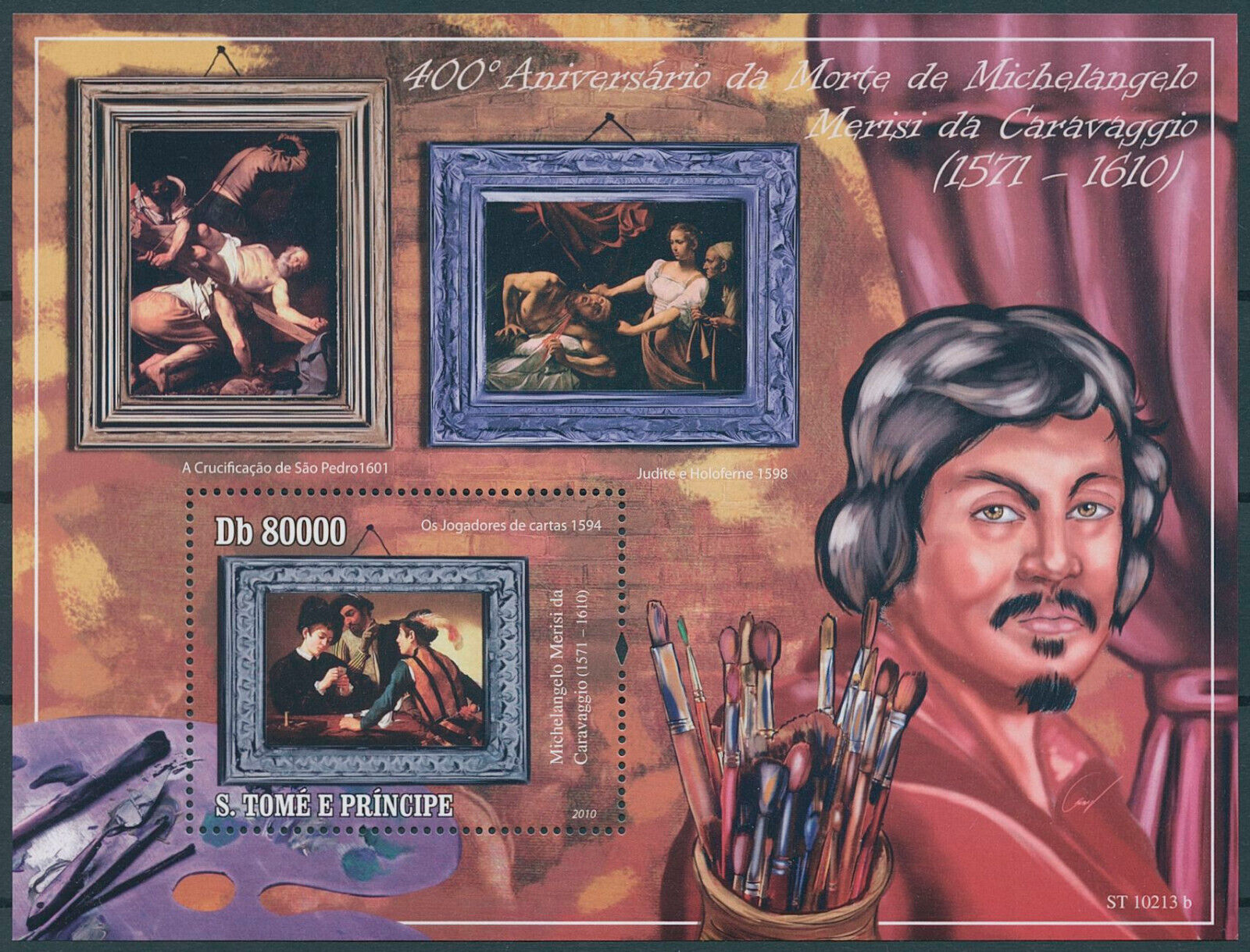 Sao Tome & Principe 2010 MNH Art Stamps Caravaggio Paintings 1v S/S