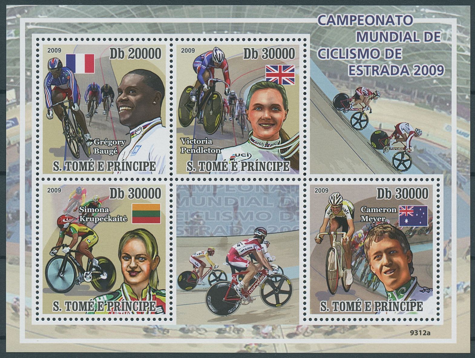Sao Tome & Principe 2009 MNH Sports Stamps Cycling World Championships 4v M/S