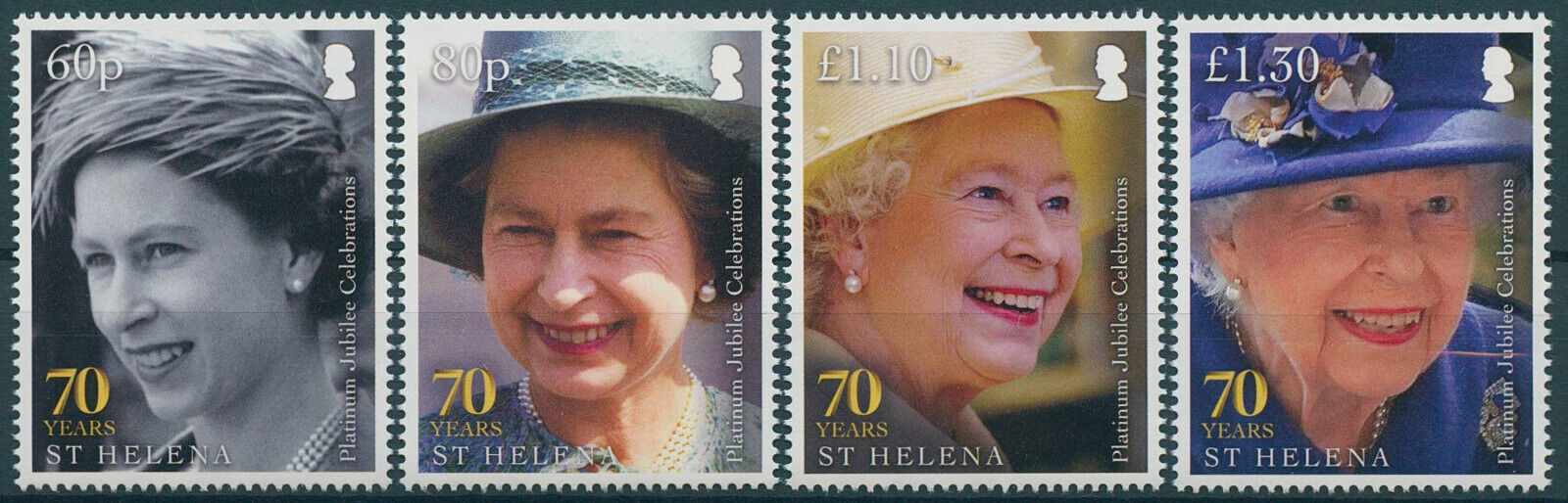 St Helena 2022 MNH Royalty Stamps Queen Elizabeth II Platinum Jubilee 4v Set