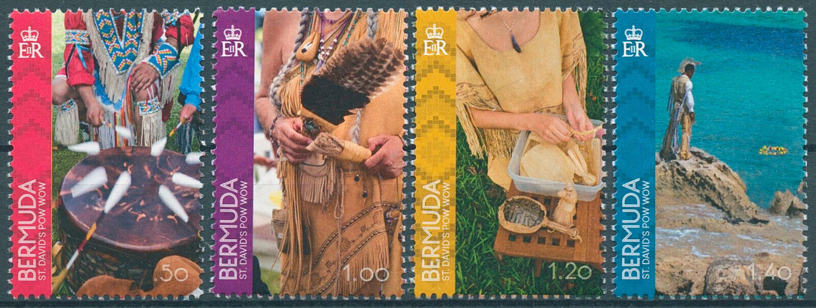 Bermuda 2022 MNH Cultures Stamps St David's Pow Wow Native Islanders 4v Set