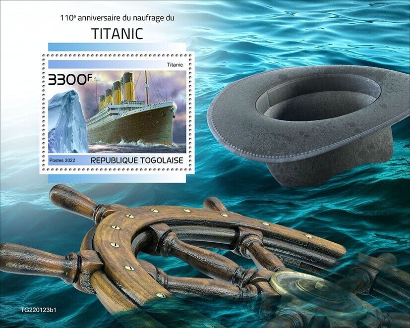 Togo 2022 MNH Ships Stamps Titanic 110th Anniv Shipwrecks Nautical 1v S/S I