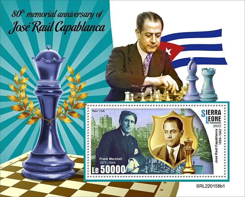 Sierra Leone 2022 MNH Chess Stamps Jose Raul Capablanca Sports 1v S/S I