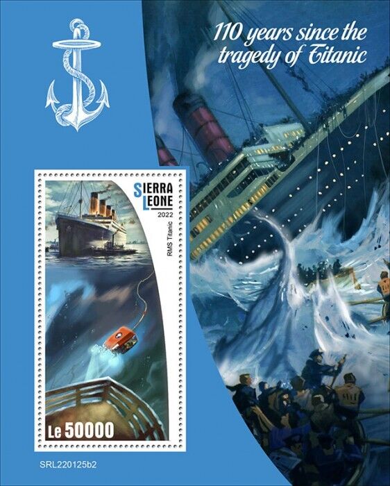 Sierra Leone 2022 MNH Ships Stamps RMS Titanic Tragedy Nautical 1v S/S II