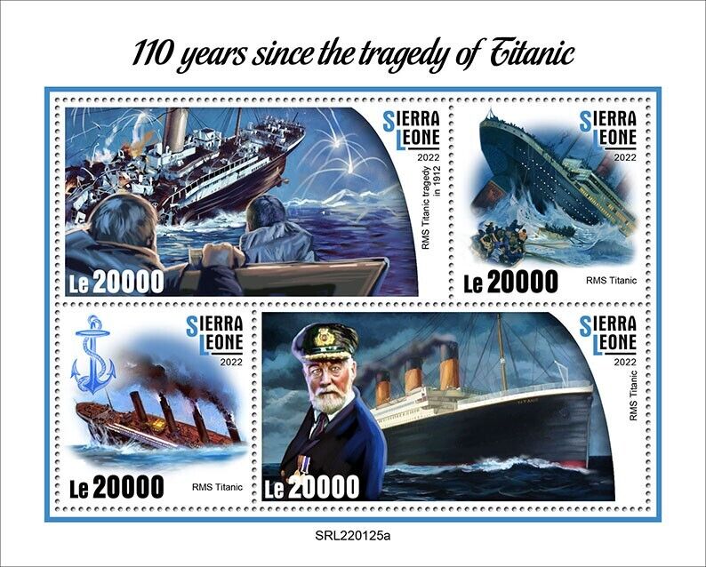 Sierra Leone 2022 MNH Ships Stamps RMS Titanic Tragedy Nautical 4v M/S