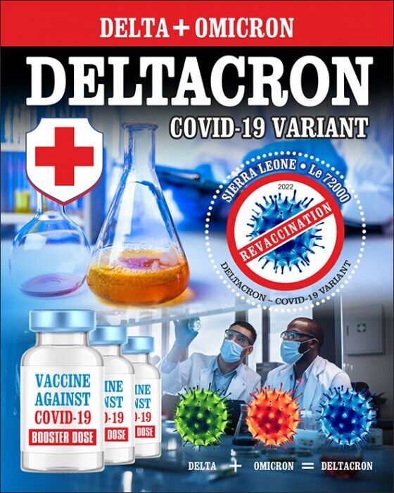 Sierra Leone 2022 MNH Medical Stamps Corona Deltacron Omicron Variant Covid-19 1v S/S