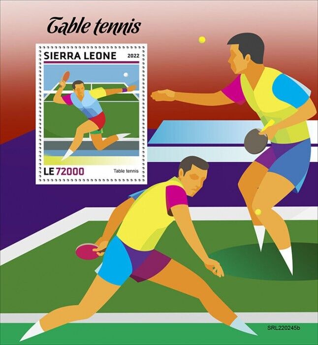 Sierra Leone 2022 MNH Sports Stamps Table Tennis 1v S/S